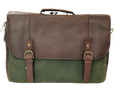 Maxwell Leather & Waxed Canvas Briefcase – Premium Laptop Bag & Canvas Briefcase