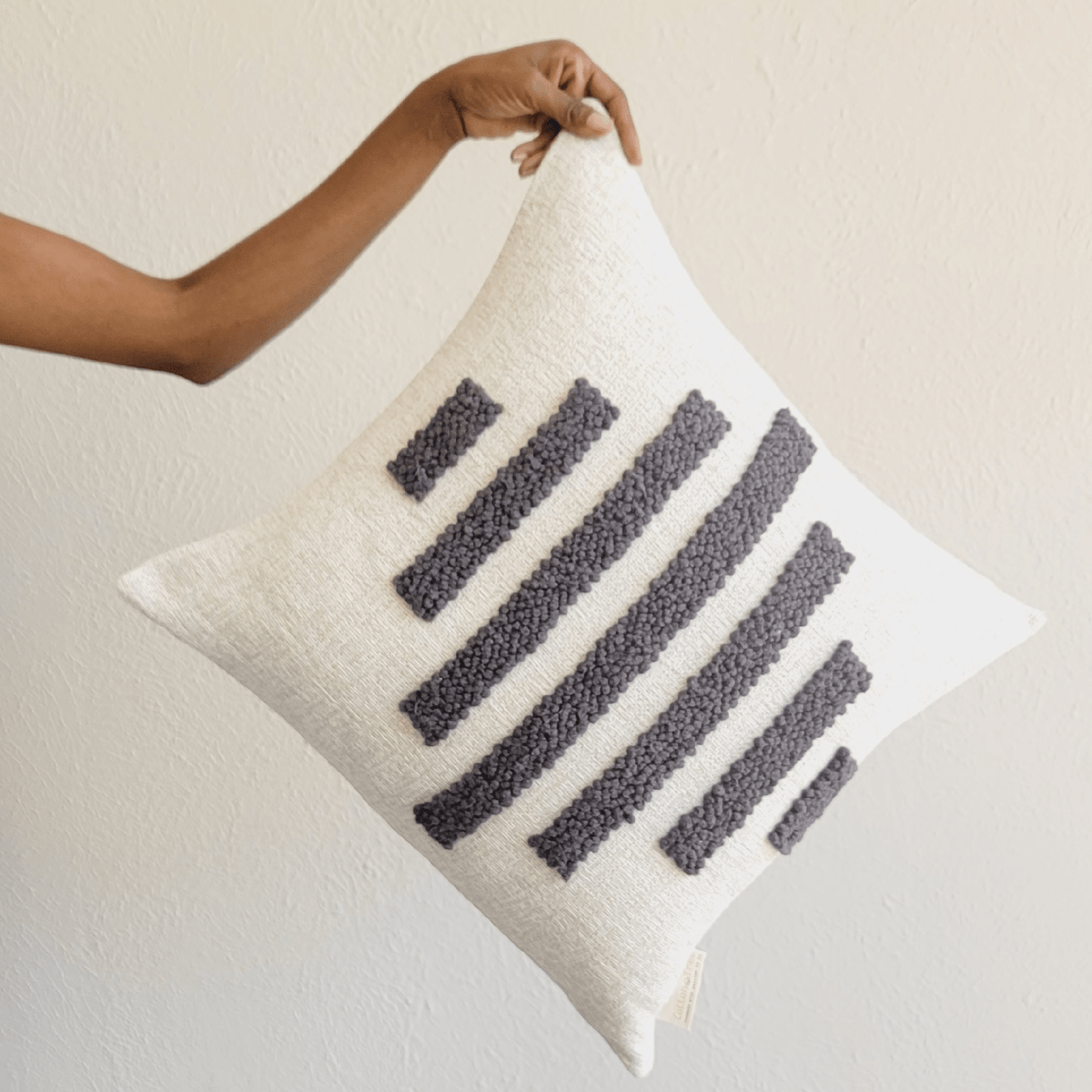 Slatted Diamond Throw Pillow