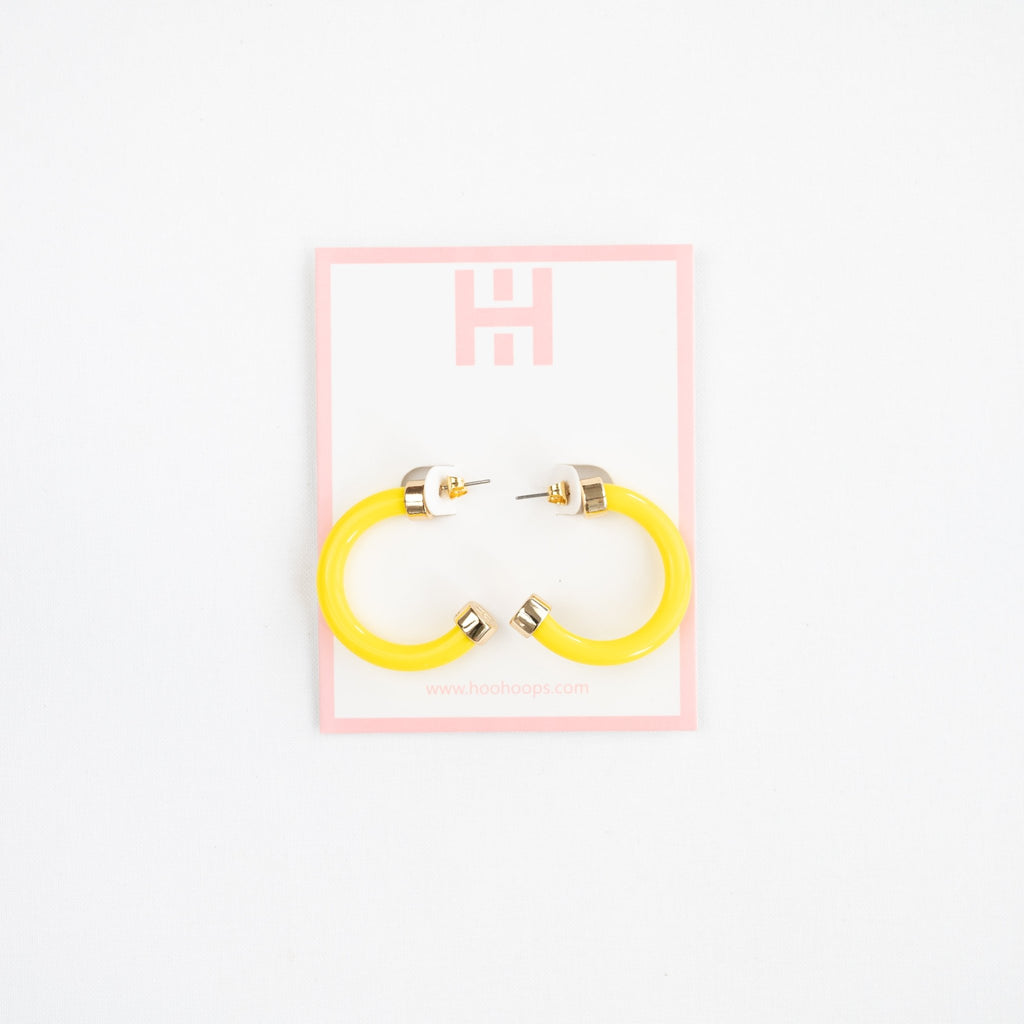 Yellow Mini Hoop Earrings - Shop Avnu