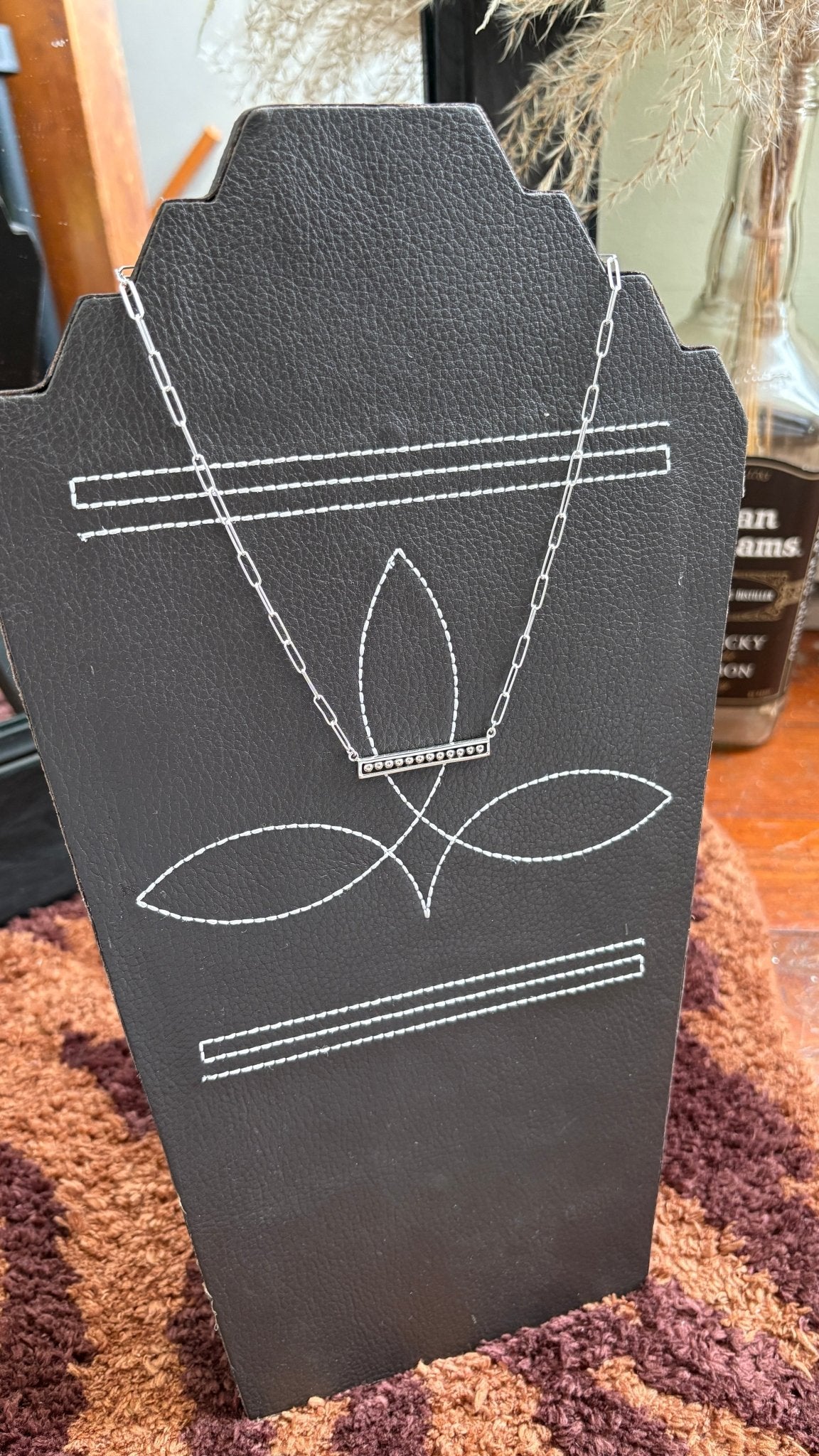 BALL BAR NECKLACE W PAPERCLIP CHAIN - Shop Avnu