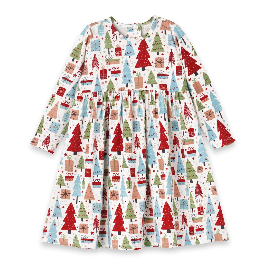 Christmas Merry Girl's Soft Bamboo Dress - Sibling Matching - Shop Avnu