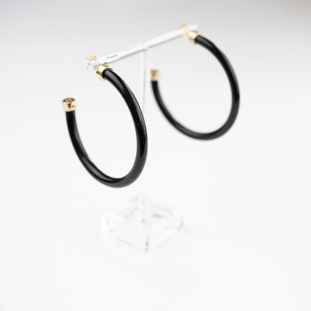 Black Hoop Earrings - Shop Avnu
