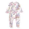 Dream Blossom Soft Bamboo Baby Girl Floral Zipper Romper - Shop Avnu