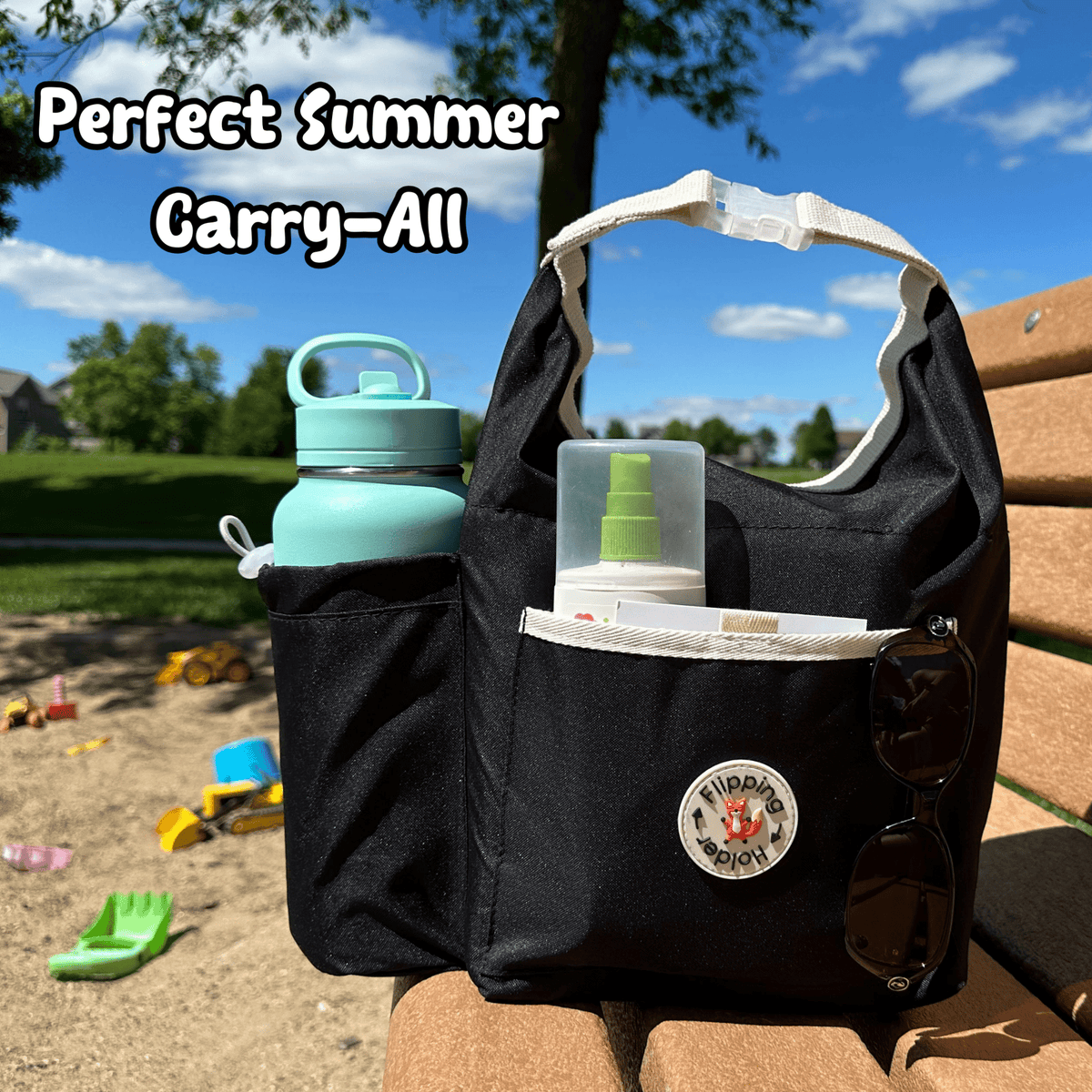 Thermal Tote with Bottle Pocket | easy carry - all bag, clip handle for convenient attachment - Shop Avnu