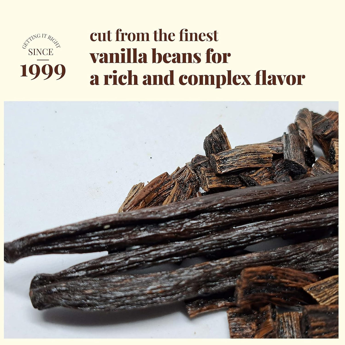 Premium Vanilla Cuts - 1 lb. Cut from Whole Vanilla Beans Grade B