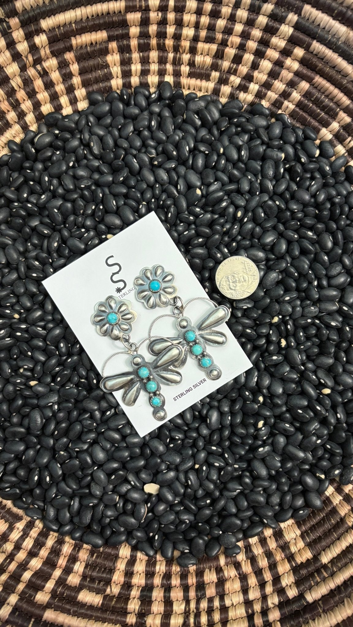 CONCHO DRAGONFLY EARRINGS BY TIM YAZZIE - Shop Avnu