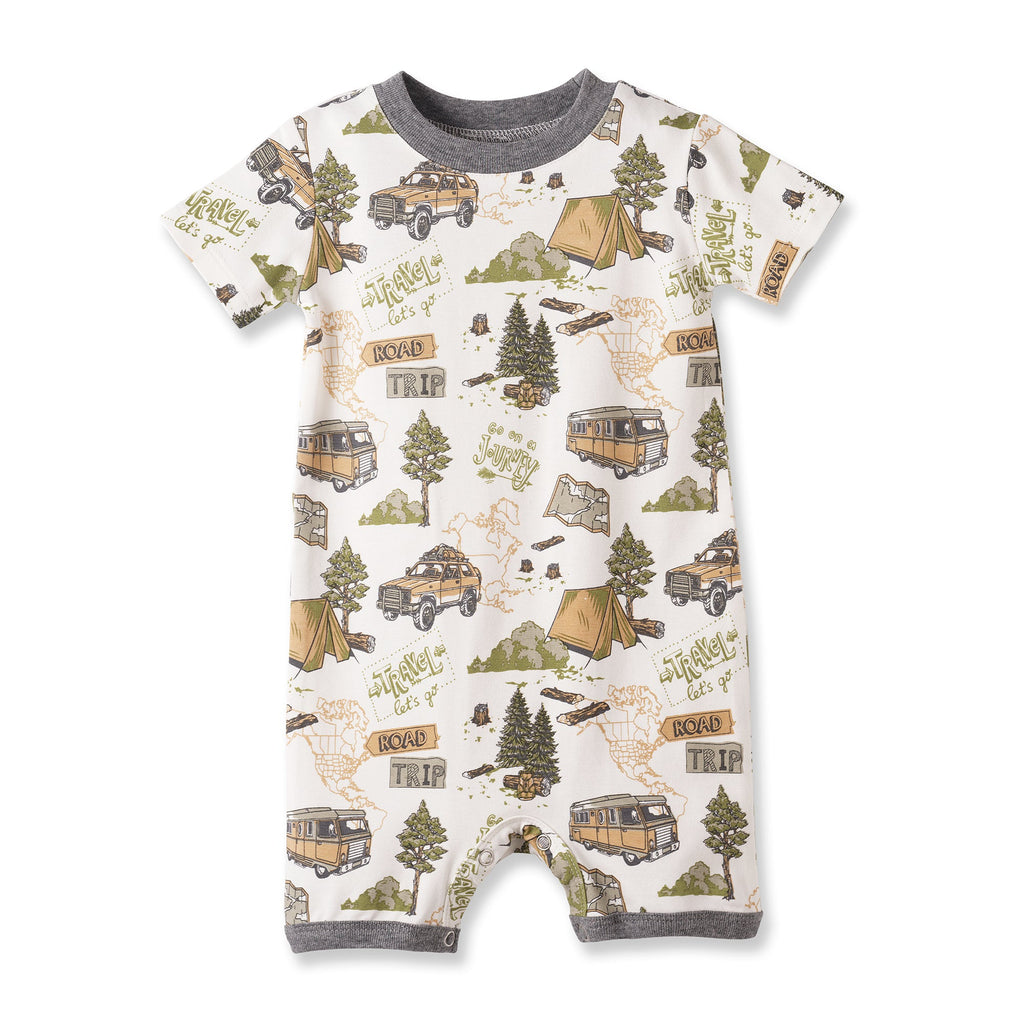 Trailblazer Soft Bamboo Shortall Romper for Baby Boys - Shop Avnu