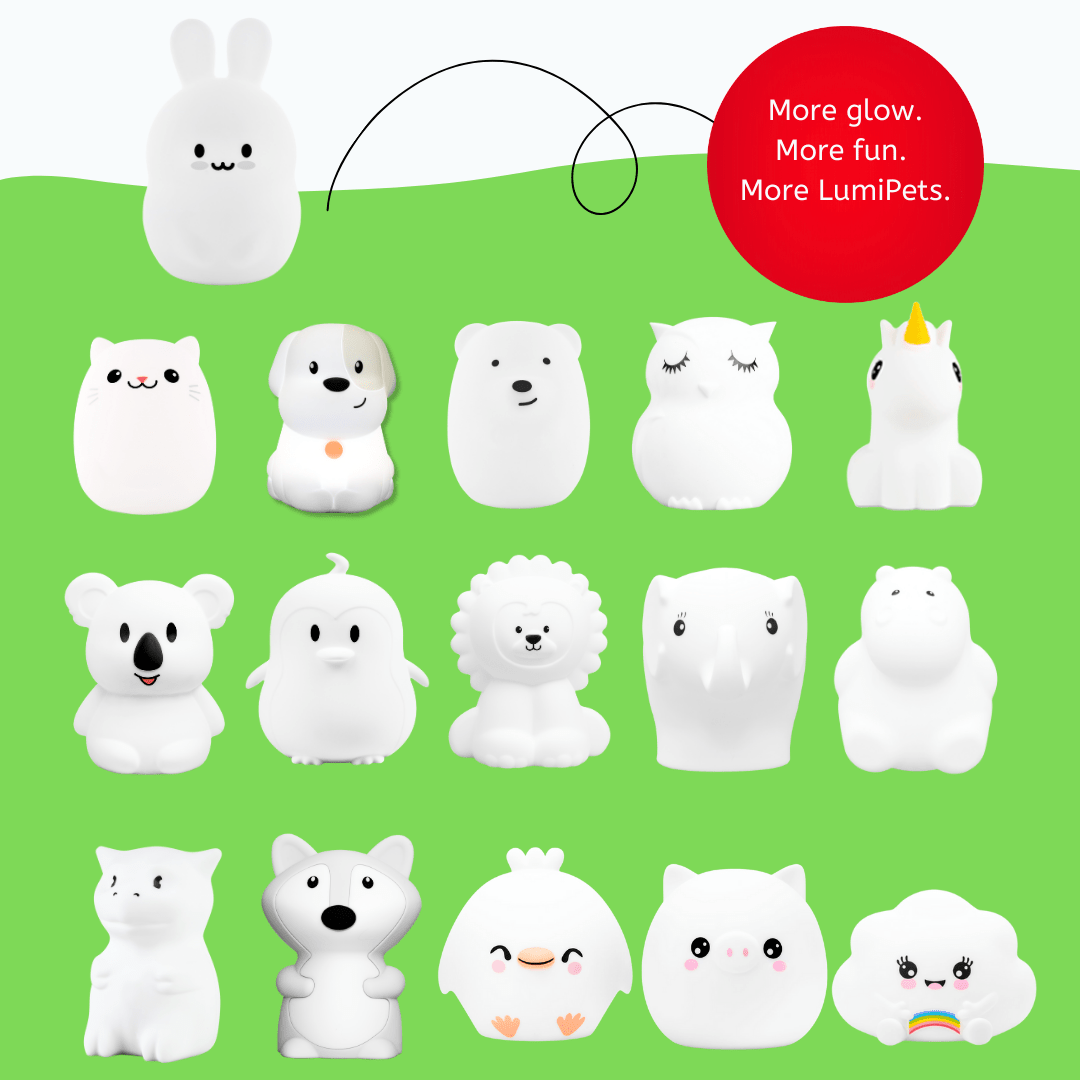 LumiPets® Bunny Night Light for Kids - Silicone Rabbit Nursery Lamp - Shop Avnu