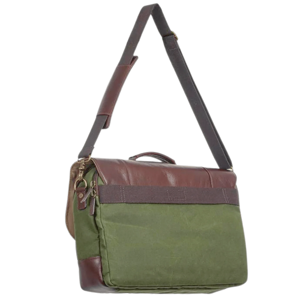 Maxwell Leather & Waxed Canvas Briefcase – Premium Laptop Bag & Canvas Briefcase