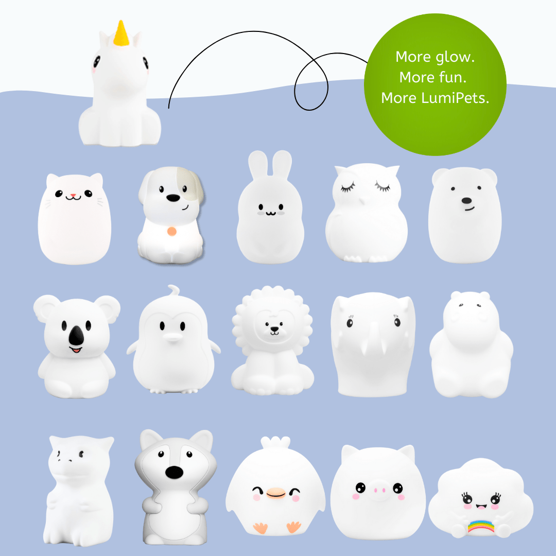 Unicorn Night Light - Soft Silicone Nursery Lamp | LumiPets® - Shop Avnu
