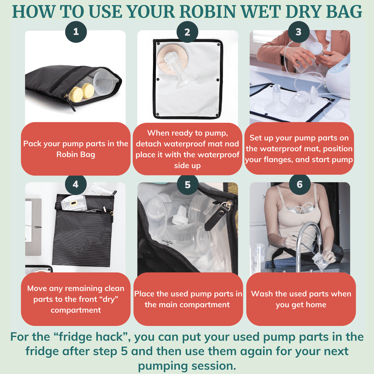 Wet Dry Bag for Pump Parts - Robin - Shop Avnu