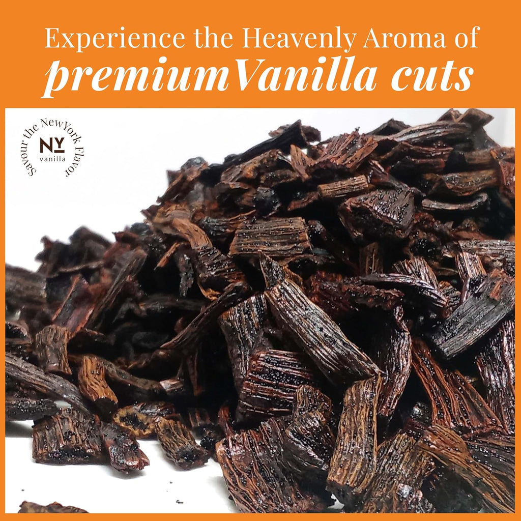 Premium Vanilla Bean Cuts - 1 lb. From Whole Vanilla Beans Grade B | Cut and Sorted for Easy Use