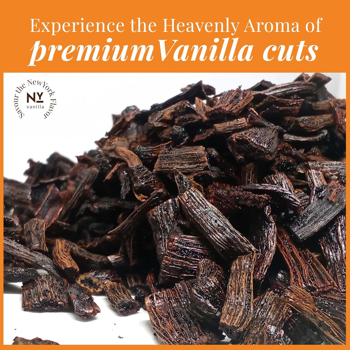 Premium Vanilla Bean Cuts - 1 lb. From Whole Vanilla Beans Grade B | Cut and Sorted for Easy Use