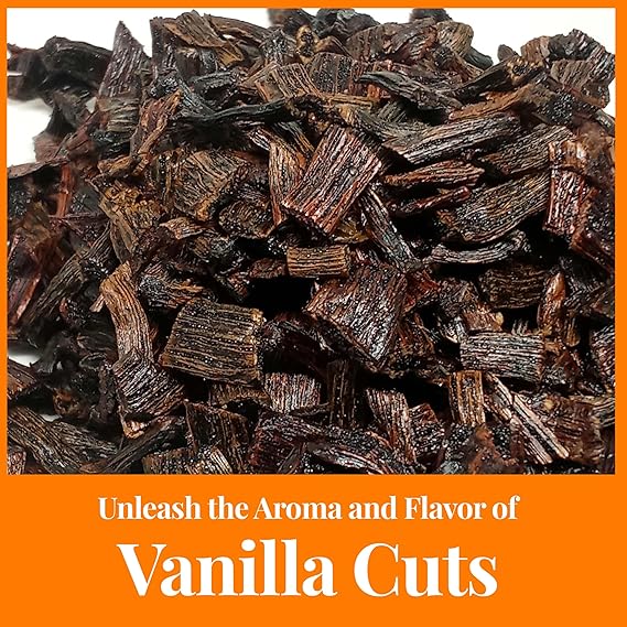 Premium Vanilla Bean Cuts - 1 lb. From Whole Vanilla Beans Grade B | Cut and Sorted for Easy Use