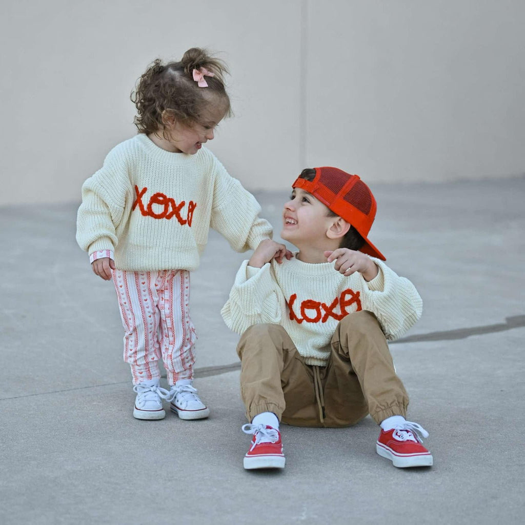 XOXO Hand Embroidered Sweater - Shop Avnu