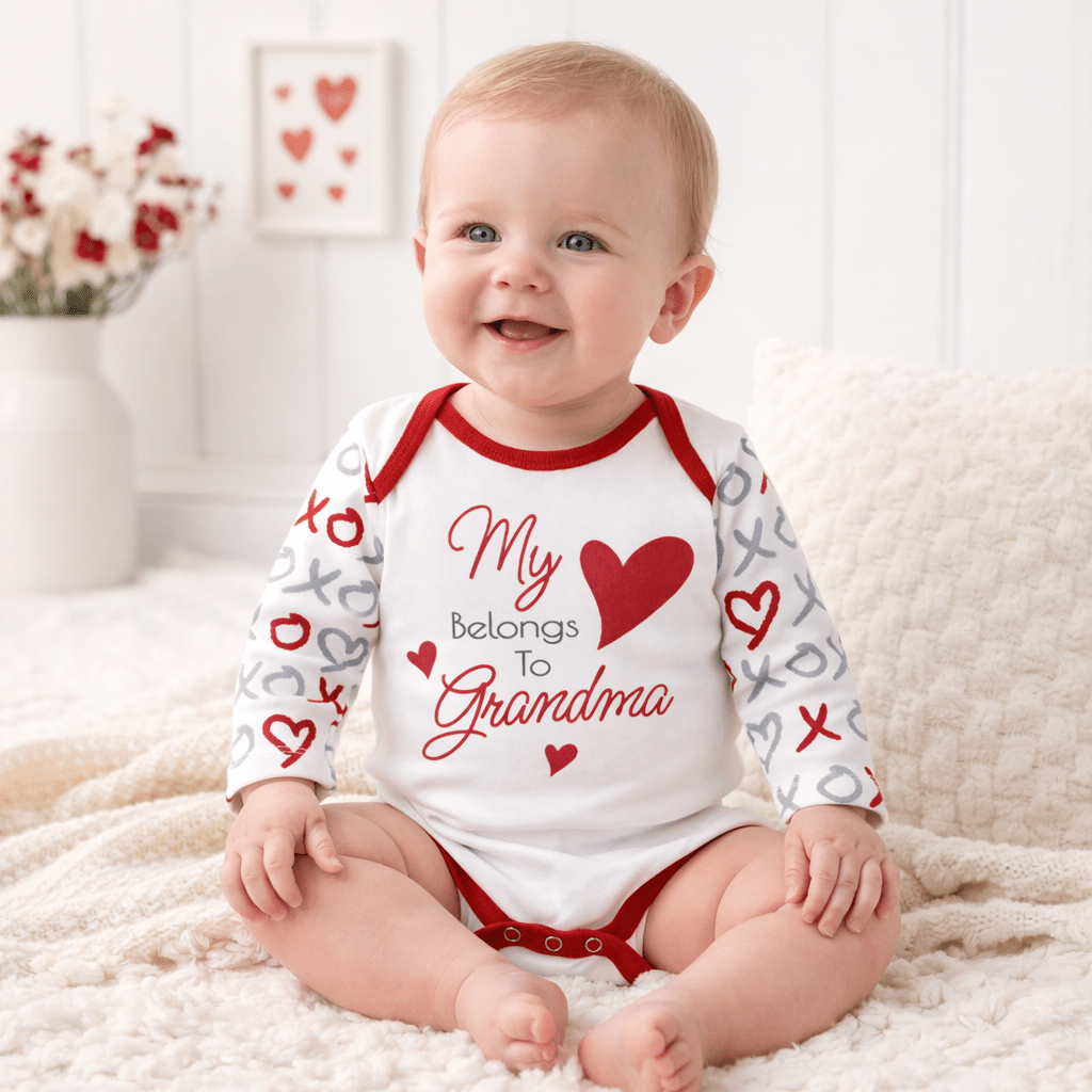 Grandma Baby Bodysuit – Cotton Heart One Piece Mother's Day - Shop Avnu