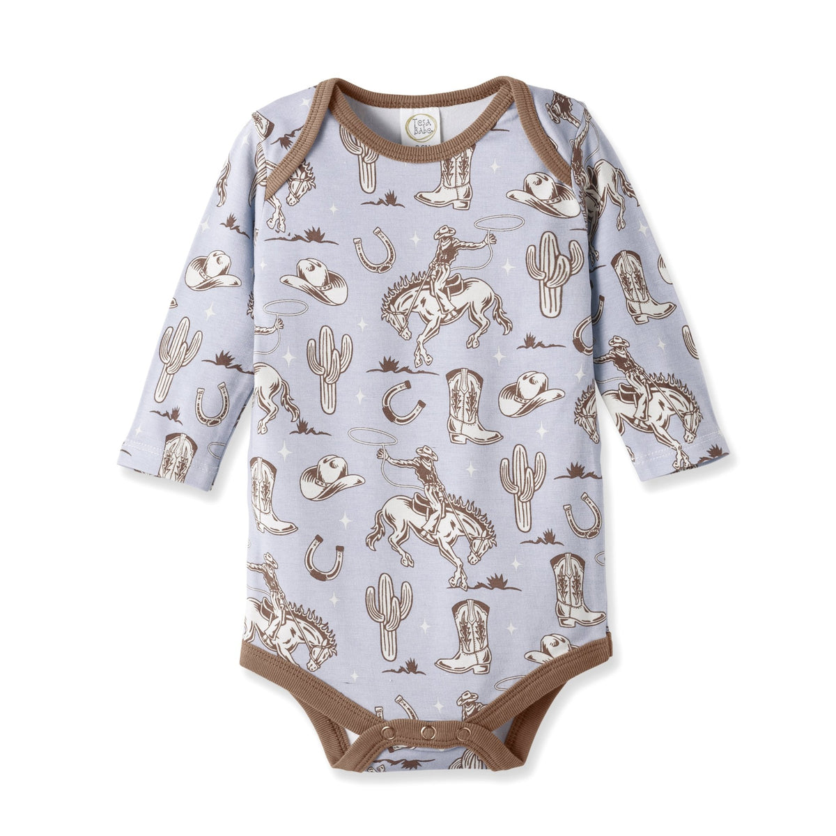 Wild Wrangler/Blue Western Cowboy Bamboo Baby Boy Bodysuit - Shop Avnu