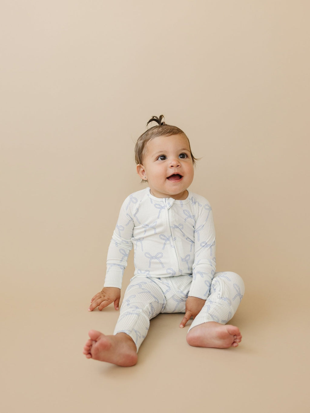 Blue Belle Ribbed Bamboo Zippy Pajamas - Shop Avnu