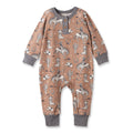 Wild Wrangler/Brown Western Bamboo Henley Romper for Babies - Shop Avnu