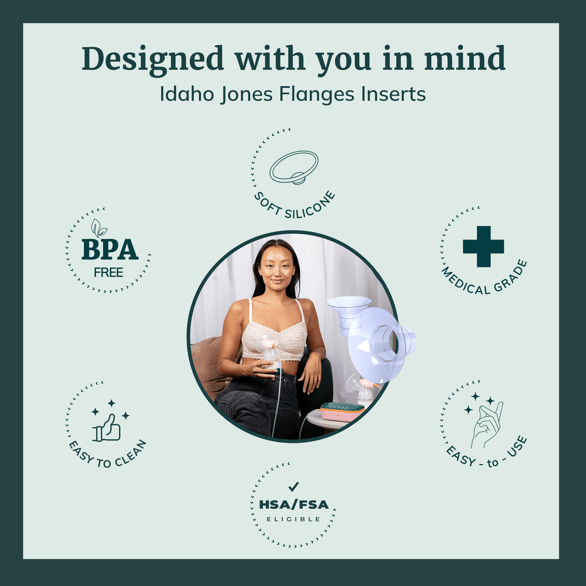 Breast Pump Flange Inserts - Silicone - Shop Avnu