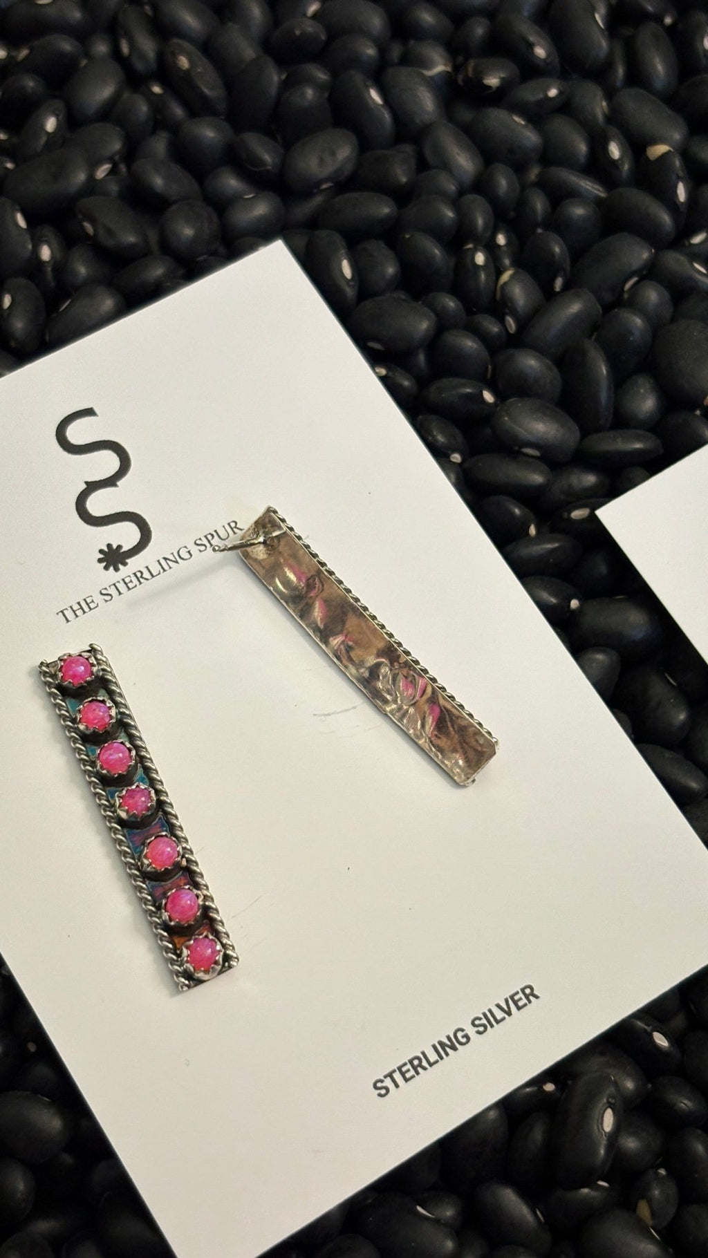 7 STONE HOT PINK OPAL BAR EARRINGS BY ESTHER WHITE - Shop Avnu