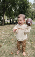 Cream ‘Gameday’ Crewneck Sweatshirt - Shop Avnu