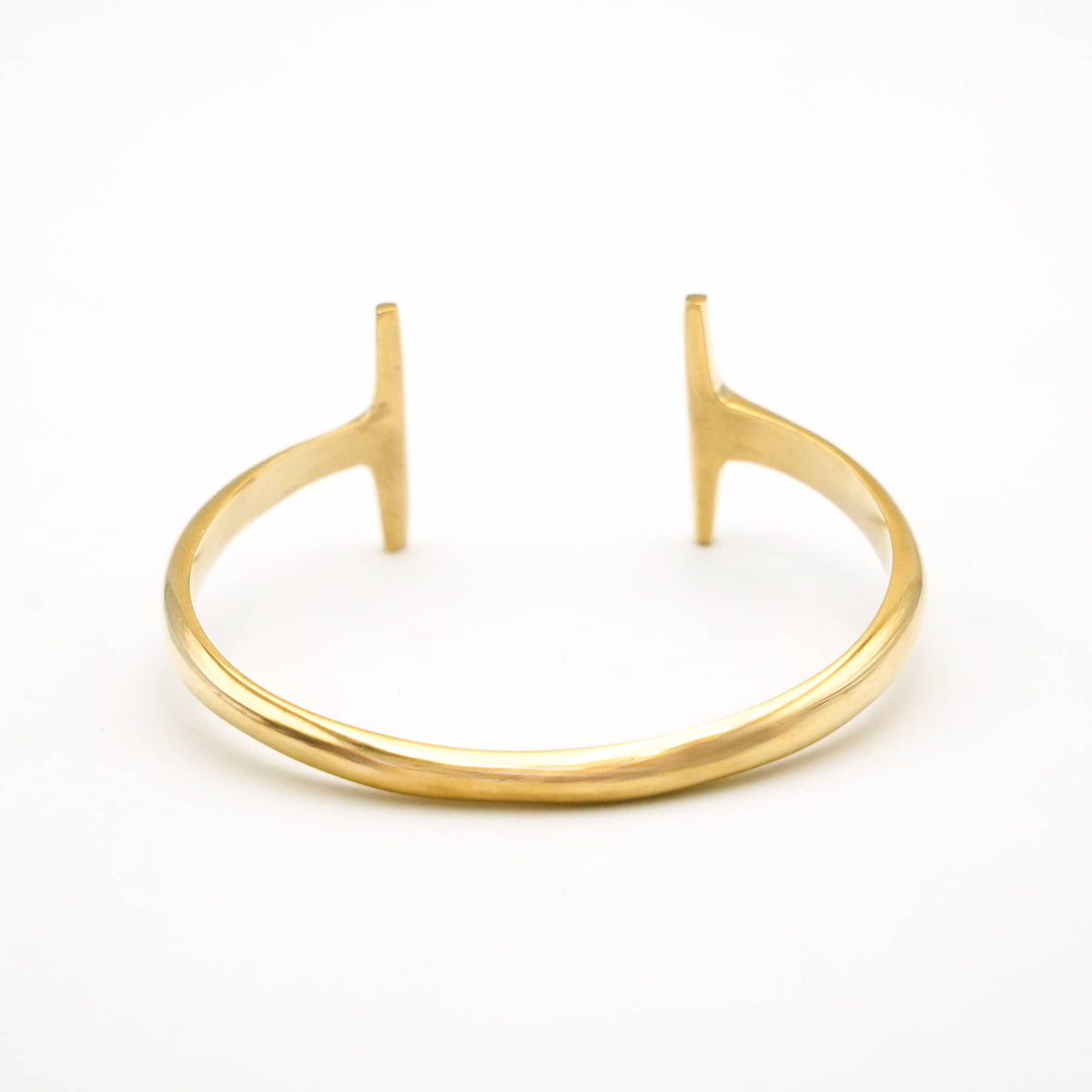 Double T Wrap Around Cuff Bracelet in Brass - Simba