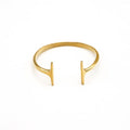 Double T Wrap Around Cuff Bracelet in Brass - Simba
