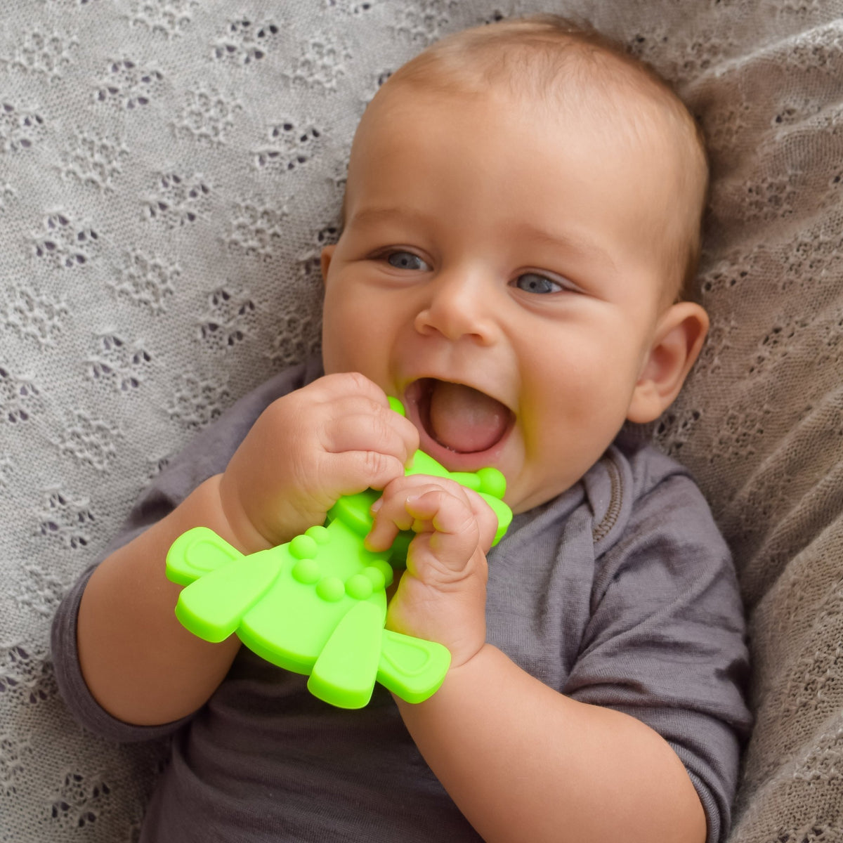 Little bamBAM Baby Teething Toy - Lime - Shop Avnu