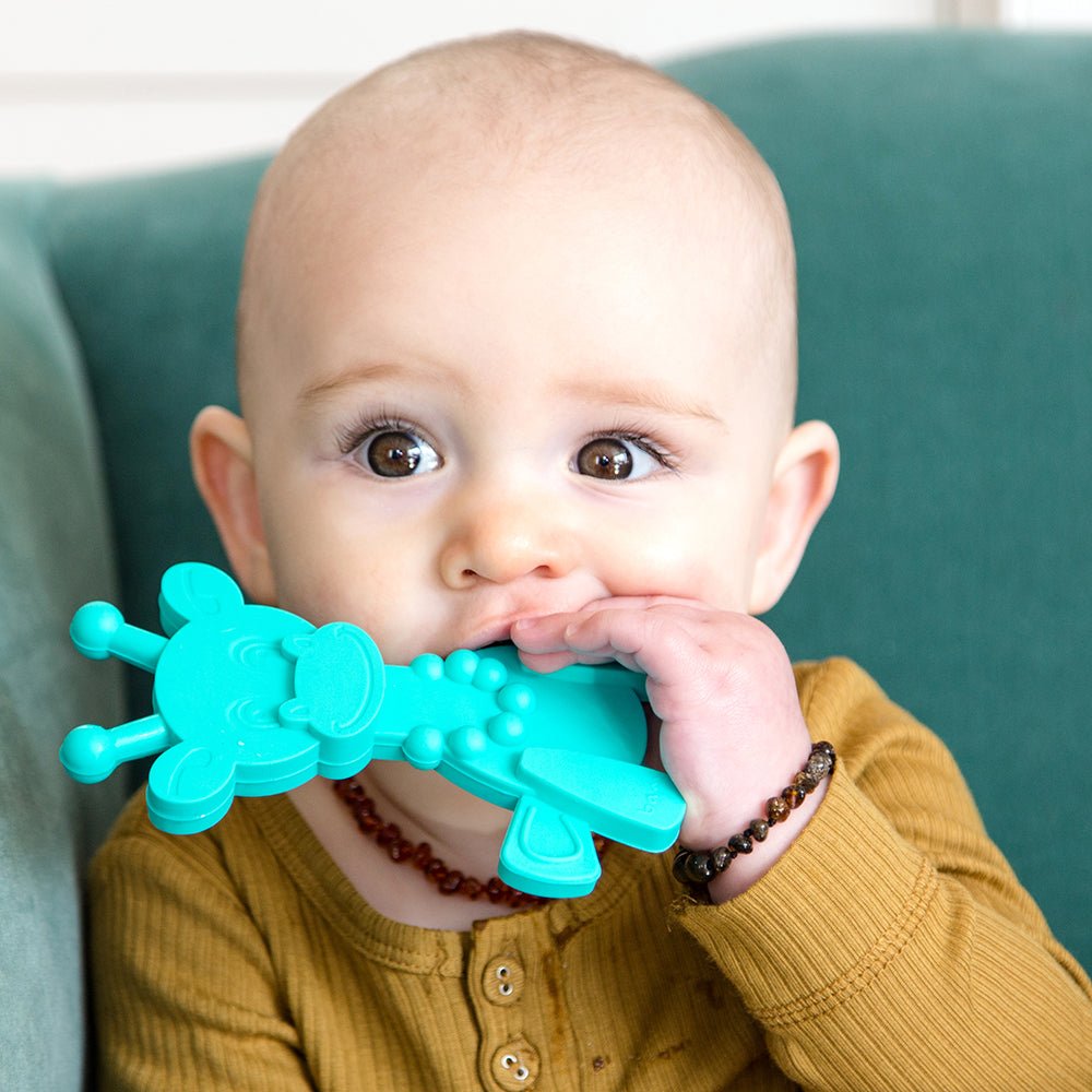 Little bamBAM Baby Teething Toy - Turquoise - Shop Avnu