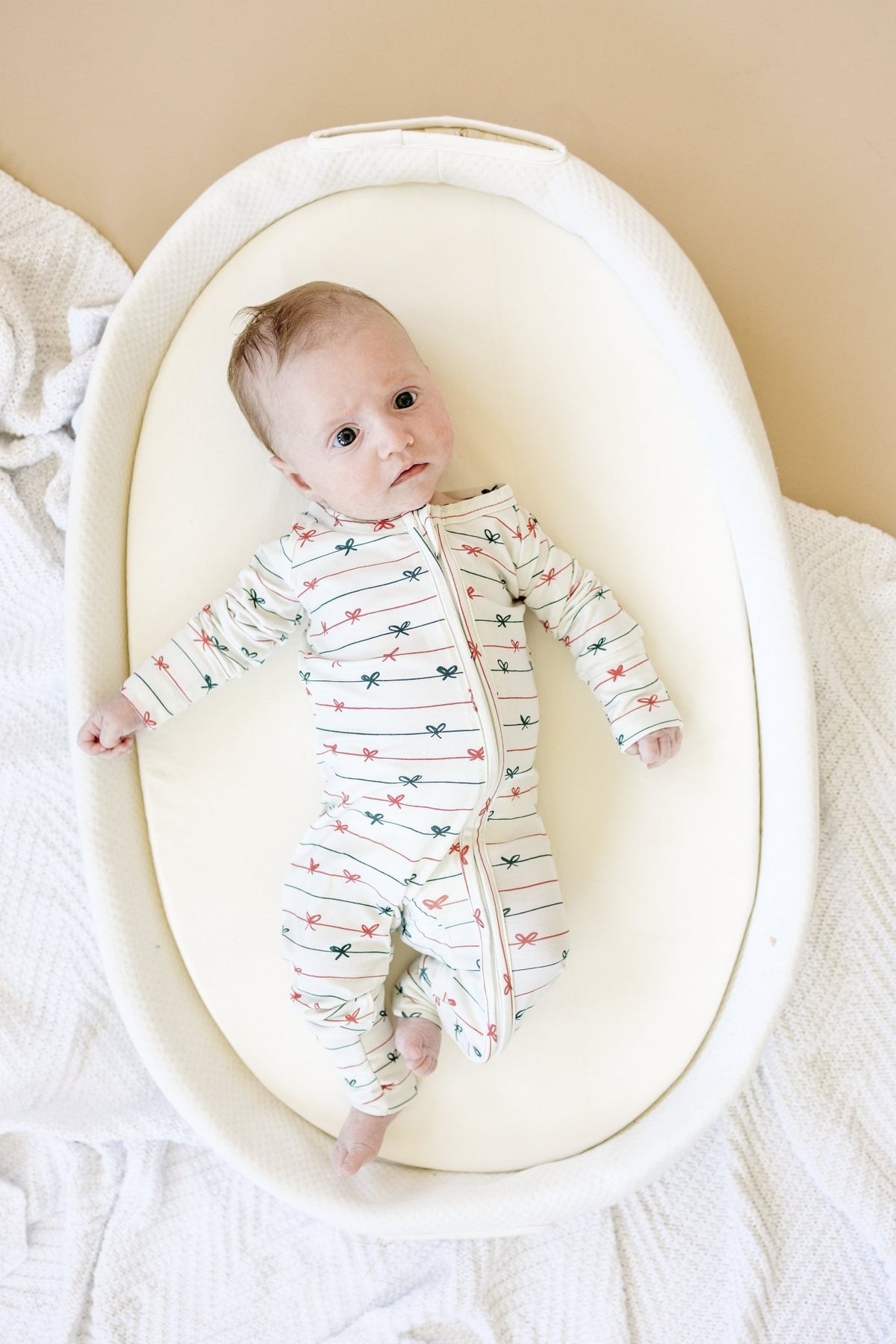 Tied with a Bow Christmas Bamboo Zippy Pajamas - Shop Avnu