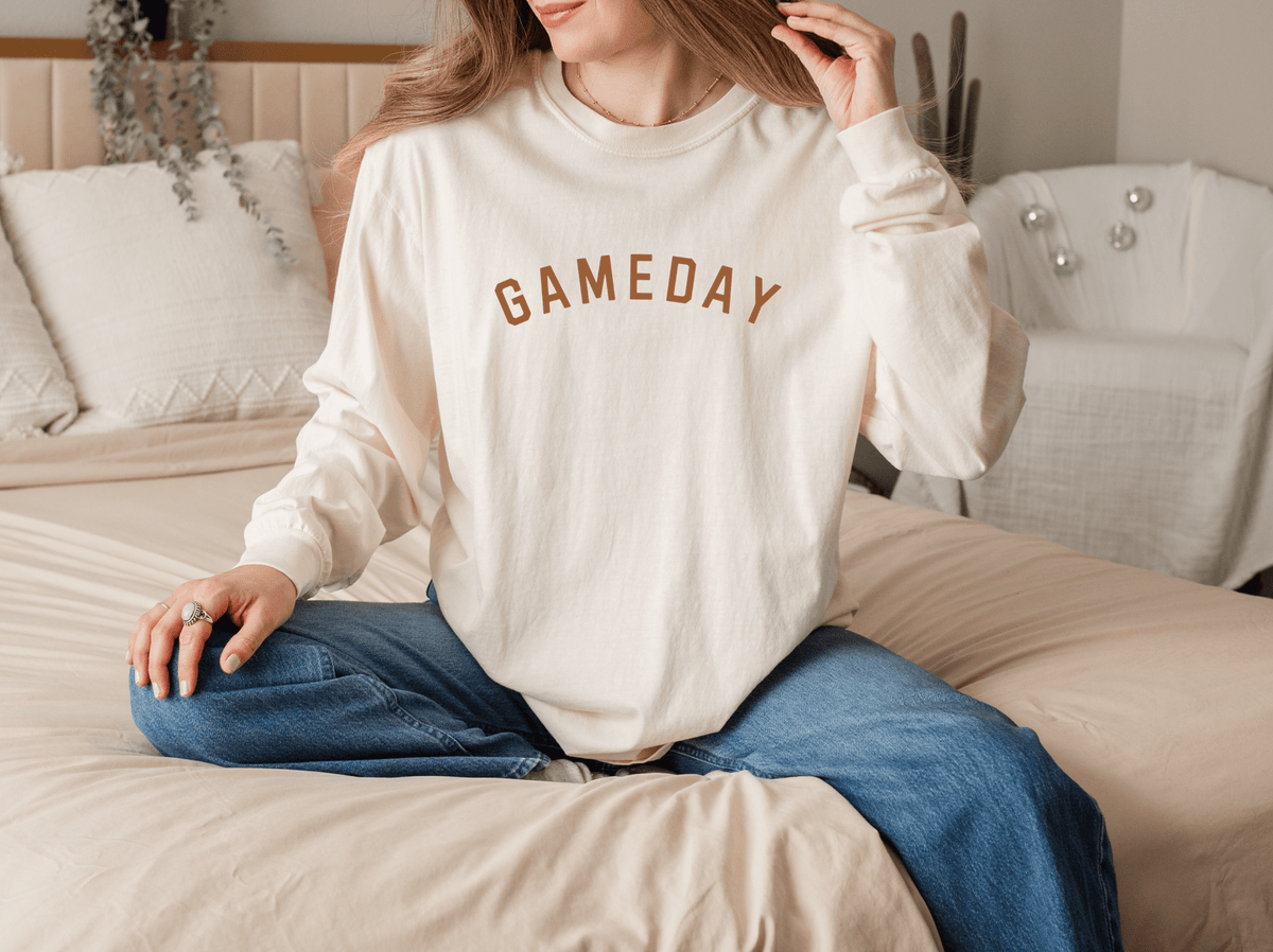 Adult 'Gameday’ Crew Comfort Colors Long Sleeve Tee - Shop Avnu