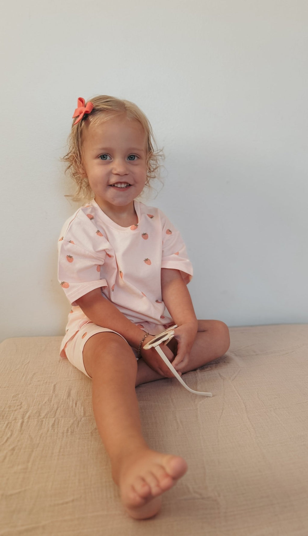 Organic Cotton Strawberry Print Shorts Set - Shop Avnu