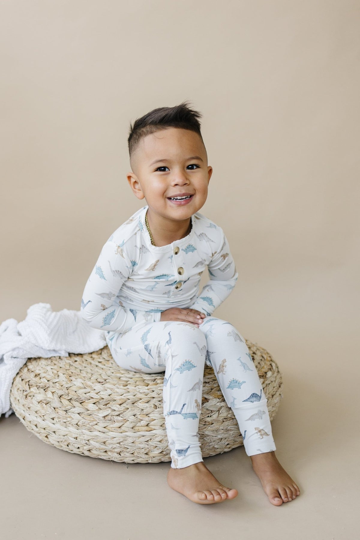 Snugglesaurus 2pc Henley Bamboo Pajamas - Sizes Newborn & Up! - Shop Avnu