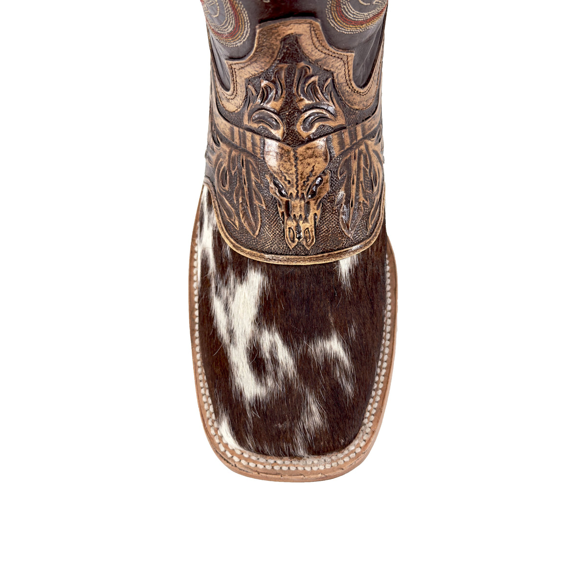 Men's Bulldog Hand Tooled Boots - Long Horn / Cowhide