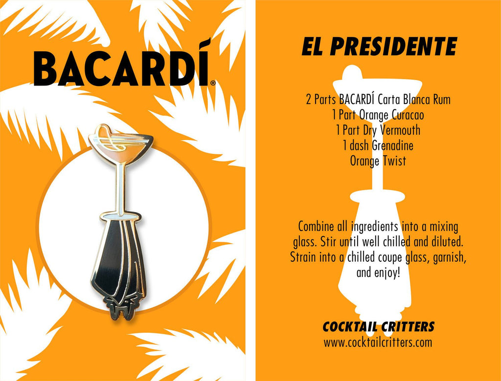 BACARDI El Presidente Pin - Shop Avnu