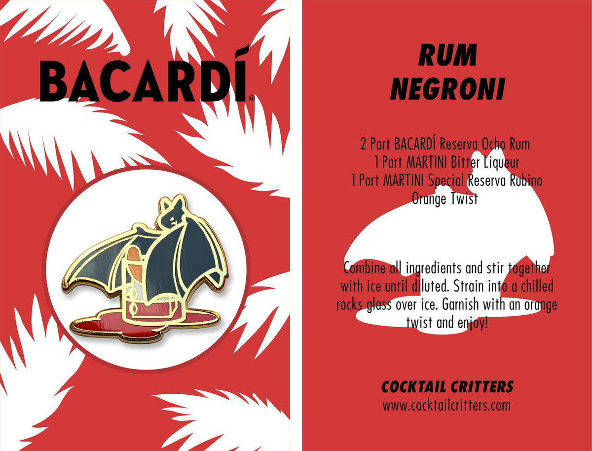 BACARDI Rum Negroni Pin - Shop Avnu