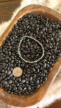 4MM GREEN TURQUOISE & PEARL STRETCH BRACELET - Shop Avnu