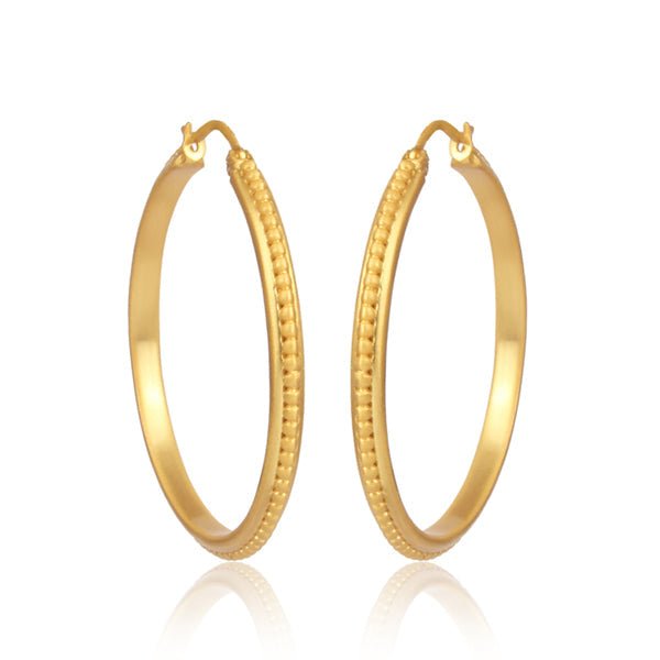 Studded Hoop Earrings - Shop Avnu