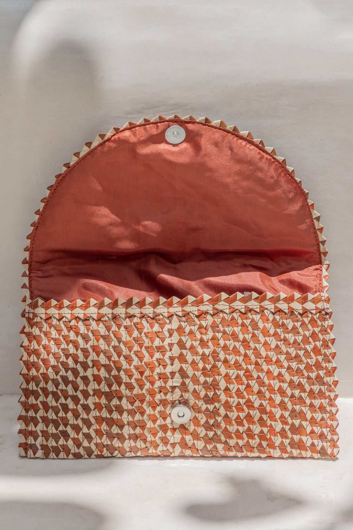 Ombre Rattan Clutch