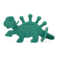 Dibly - Green - Baltic Amber & Natural Rubber Dinosaur Teether with Toothbrush Tail - Shop Avnu