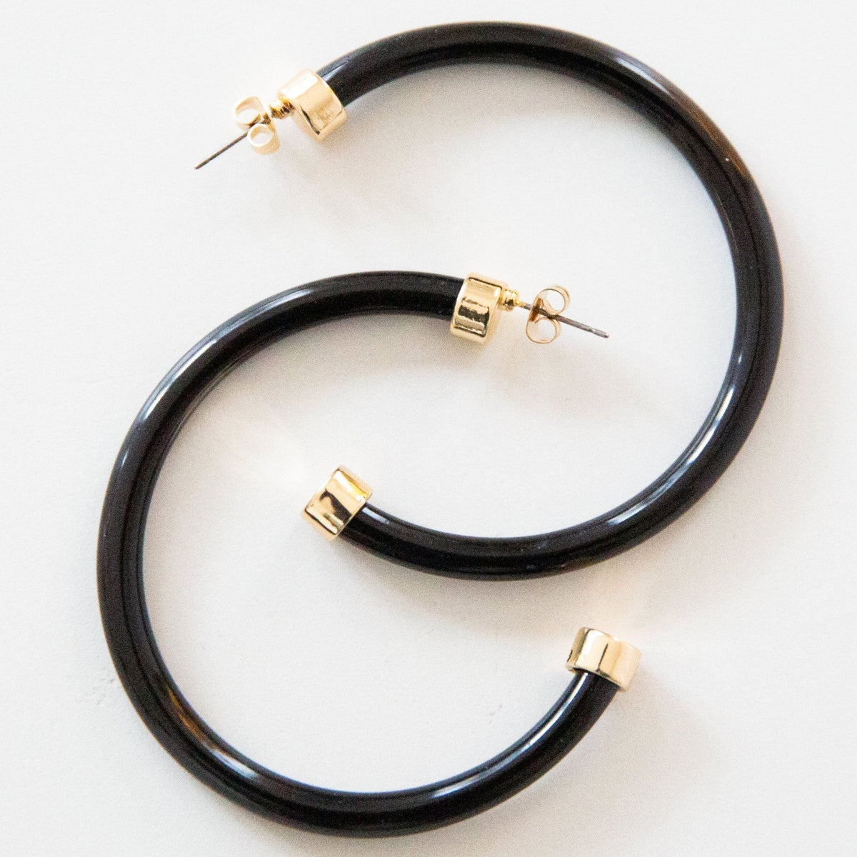 Black Hoop Earrings - Shop Avnu