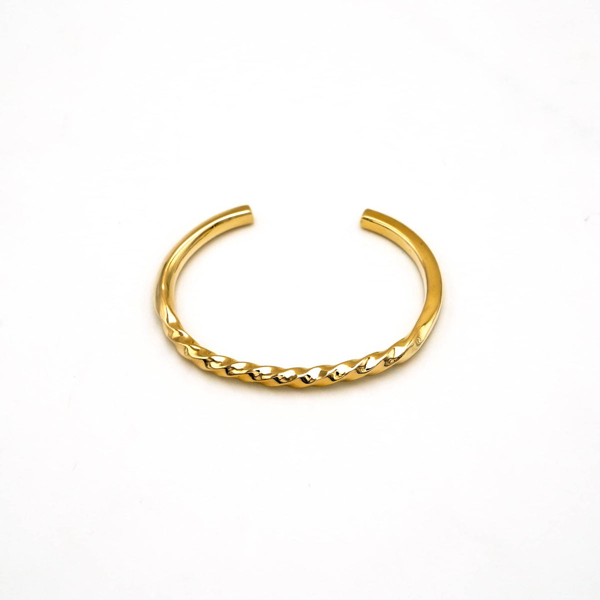 Brass Circular Twist Cuff Bracelet for Women - Uzi