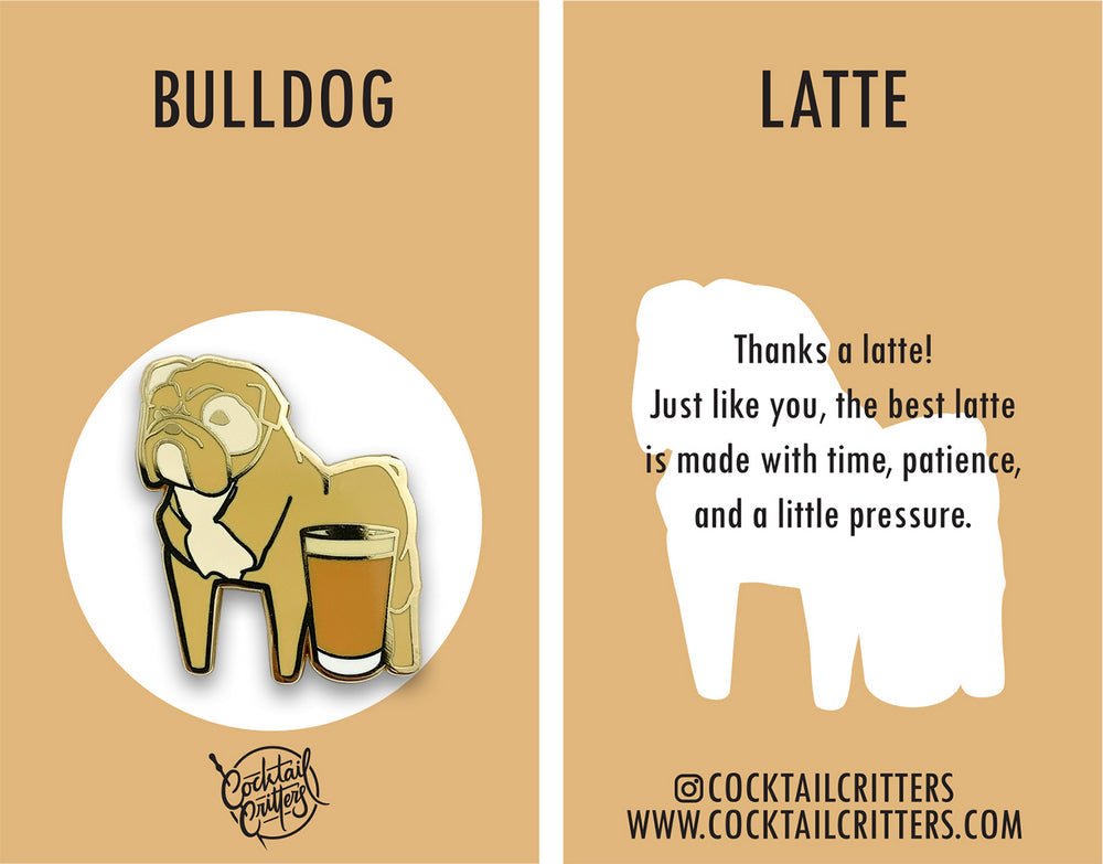 Bulldog x Latte Pin - Shop Avnu