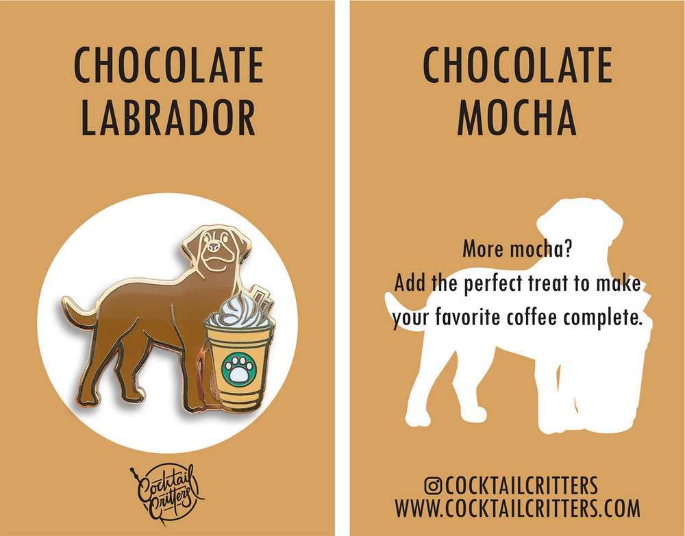 Chocolate Labrador x Mocha Pin - Shop Avnu