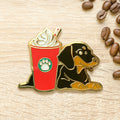 Black Dachshund x Peppermint Mocha Latte Pin - Shop Avnu