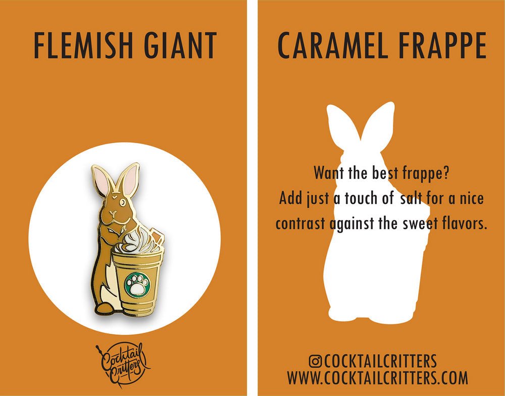 Flemish Giant x Caramel Iced Latte Pin - Shop Avnu