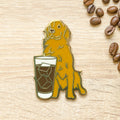 24k Golden Retriever x Iced Americano Pin - Shop Avnu