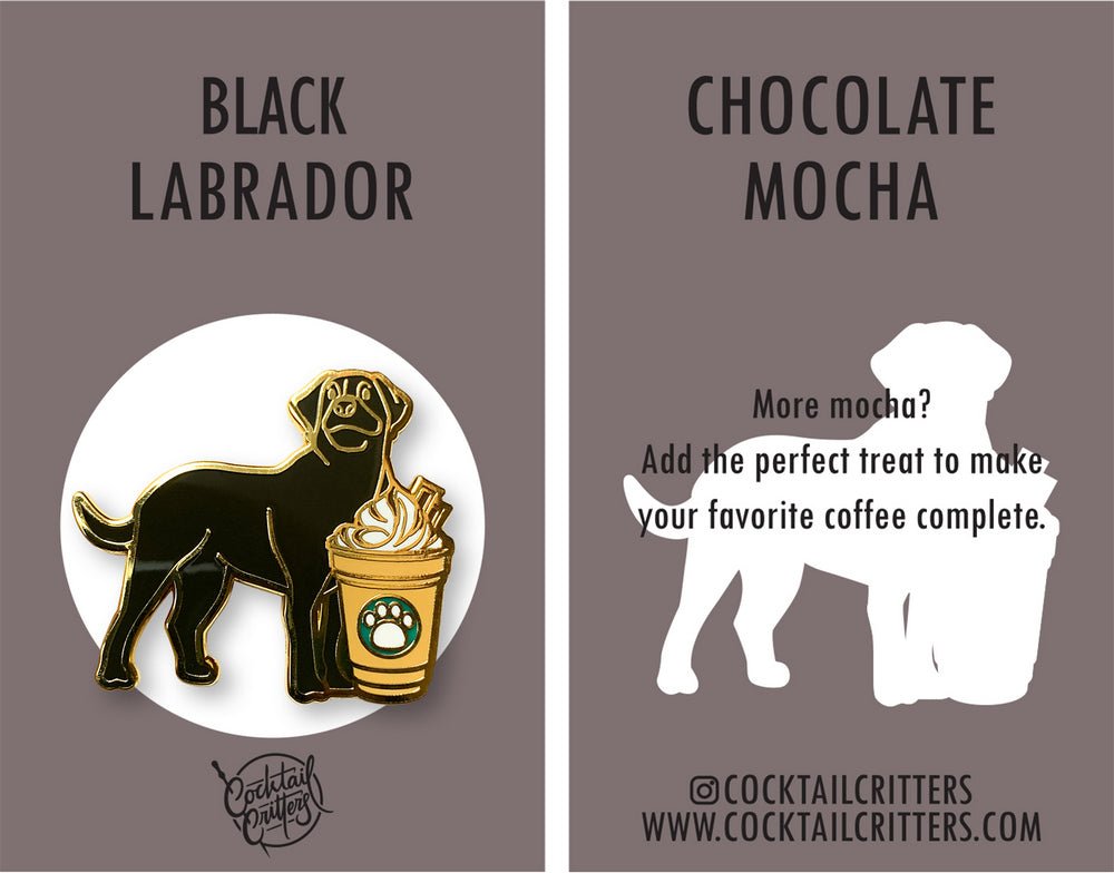 Black Labrador x Mocha Pin - Shop Avnu