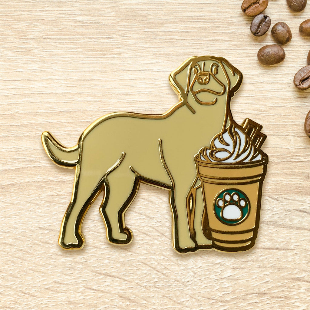 Yellow Labrador x Mocha Pin - Shop Avnu